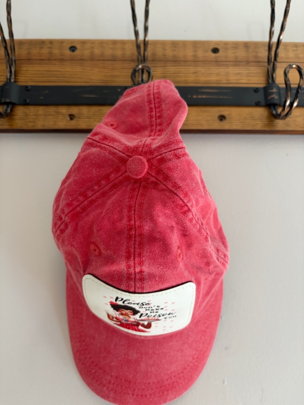 Adams Red Vintage-Style Washed Baseball Cap